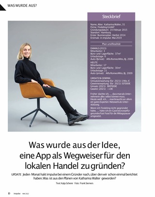 May 2022 

Katharina Walter, founder of Findeling.de, Impulse 05/22